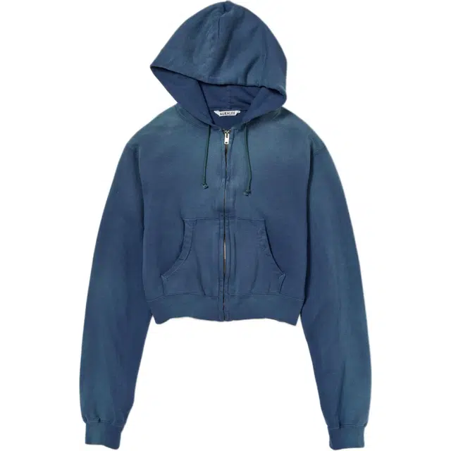 Auralee FW25 PRODUCT DYED PIMA LIGHT SWEAT ZIP PARKA