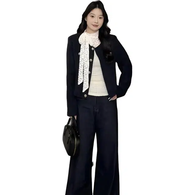 纤丝鸟 设计感小香风简约时尚复古名媛风显瘦截短外套 女款