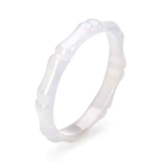 周大生 白月光荔枝冻竹节镯子 步步高升节节高旺自己旺事业升职加薪 新中式古风气质圆镯显白清冷转运平安聚财天然 玉髓 手镯 女款