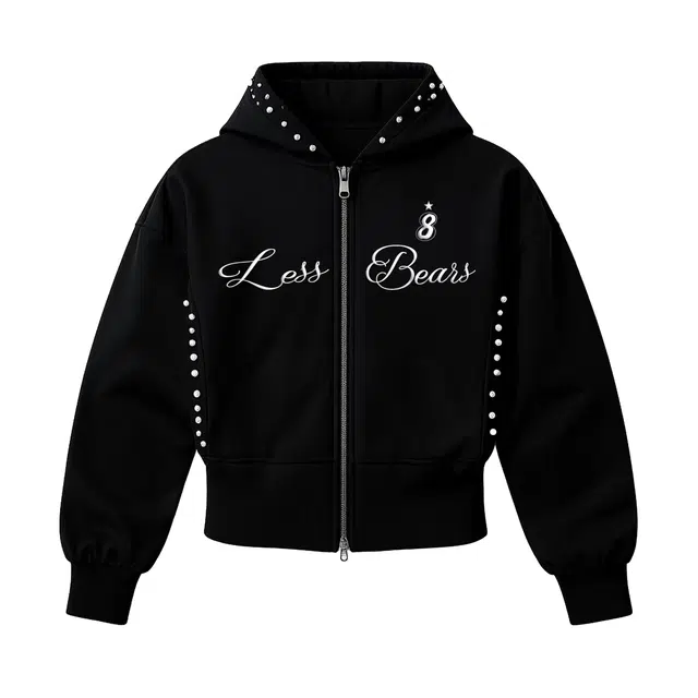 LESS BEARS Vintage Pearl Hoodie 2025