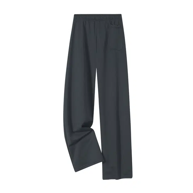 暴走的萝莉 美式街头潮流简约基础款品牌字母撞色拼接半五角星图案印花时尚宽松直筒无性别主义休闲针织运动裤 男女同款