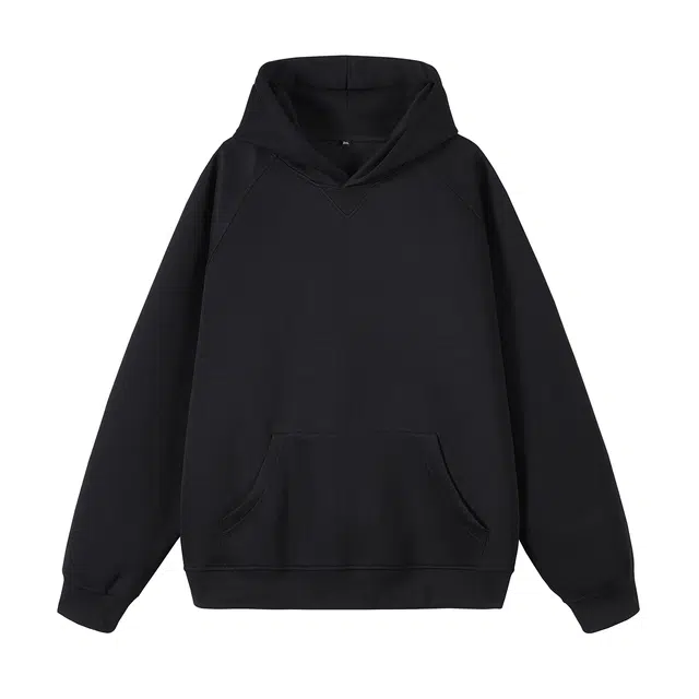 拓菲 纯色连帽螺纹拼接设计感外套高级感帽衫卫衣 男女同款