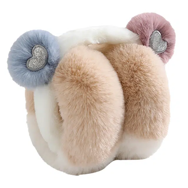 南极人 秋冬季可爱毛绒耳套可折叠防冻耳保暖耳包骑行防风防寒耳暖耳捂子 加厚 耳罩 女款