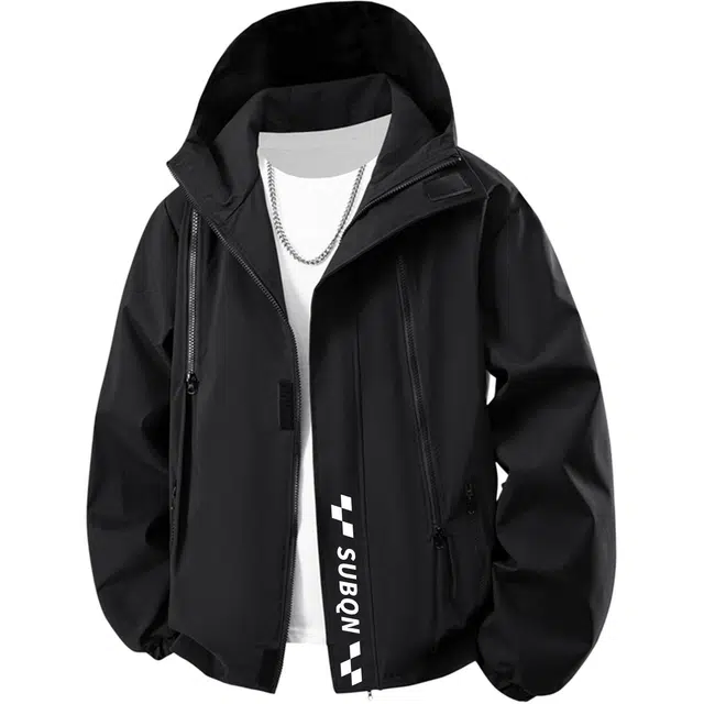 苏北青年 美式潮牌旅游山系户外英文字母品牌复古街头风宽松百搭舒适个性潮流通勤日常无性别主义防水防风外套夹克 男女同款