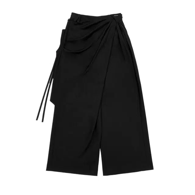 TREEMINGBIRD Draped Overlay Slacks