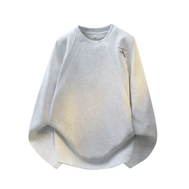 煦加 美式复古潮流高街风肩上刺绣设计感时尚感宽松上衣休闲日常通勤出行百搭舒适卫衣 男女同款