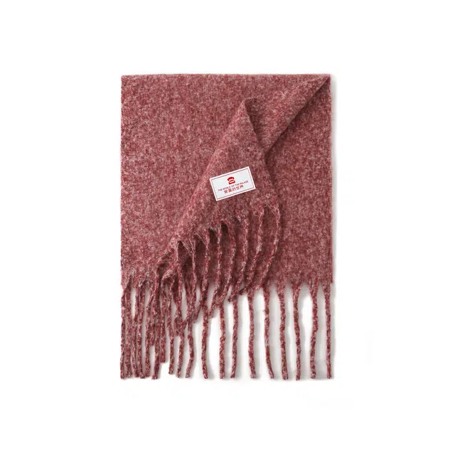 宫里的世界 秋冬季软糯亲肤混色 聚酯纤维 绒线围巾 男女同款情侣款