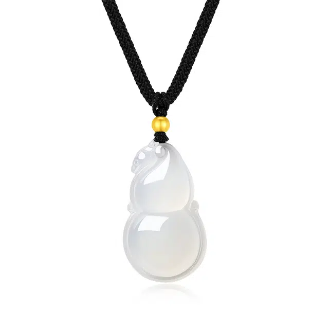 老庙 小金珠 福禄葫芦 精致新中式国风清冷感禅意风搭配高级设计森系时髦百搭显贵气质 可调节 玉髓 项链 女款