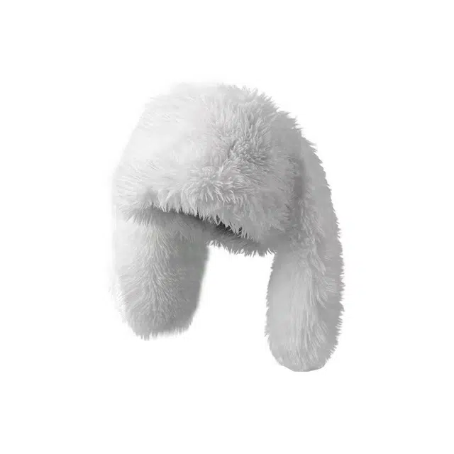 恩僾德 甜美可爱兔子小众百搭耳朵帽子显脸小加厚保暖防寒个性护耳包头帽 聚酯纤维 绒线帽 男女同款情侣款