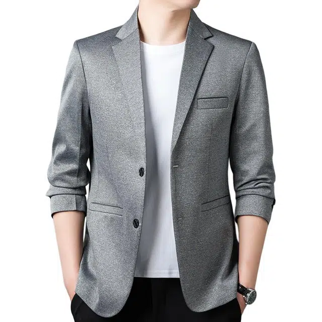 卡丹狄诺 男士西服秋季纯色宽松简约单西上衣潮流春季轻商务休闲职业装西装外套 男款