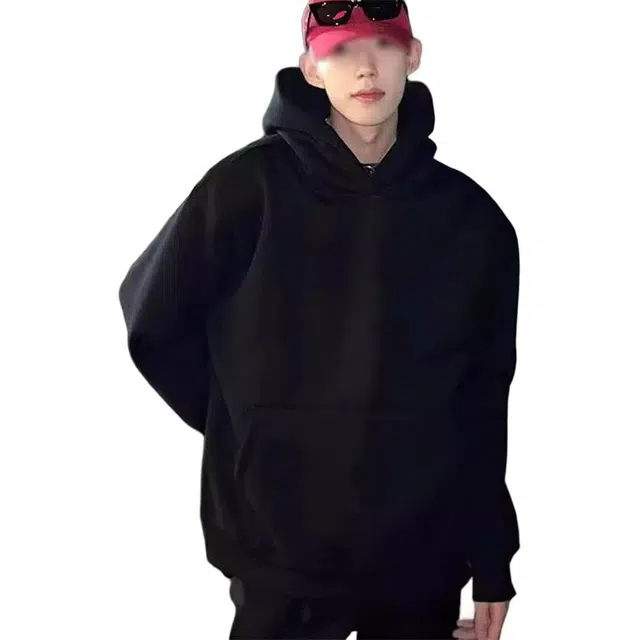 单爵 连帽上衣男款春秋美式高街男生硬挺内搭帽衫卫衣 男女同款