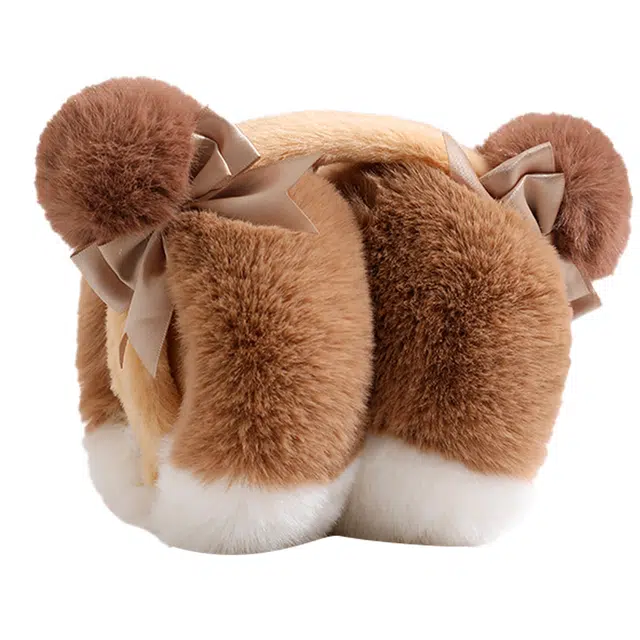 南极人 保暖耳套冬季骑行保暖耳包耳捂子可折叠东北御寒毛茸茸防冻耳暖防风防寒 聚酯纤维 耳罩 女款