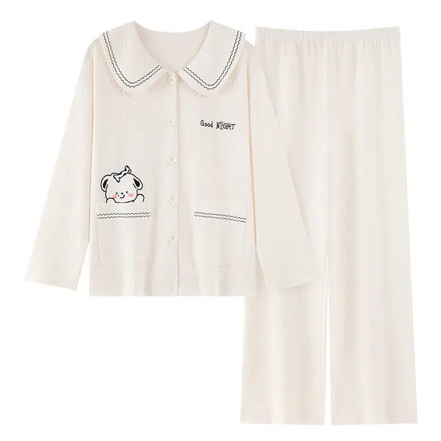 桔内 秋冬季空气层加厚甜美卡通可爱可外穿家居服> 睡衣套装 女款