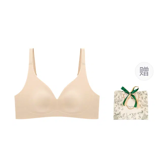 皇室品轩 隐形无痕粉底液内衣厂家批发柔软女夏薄款透气法式罩文胸 女款