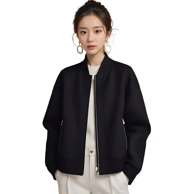 纤丝鸟 时尚简约设计感小香风洋气百搭休闲上衣截短外套 女款