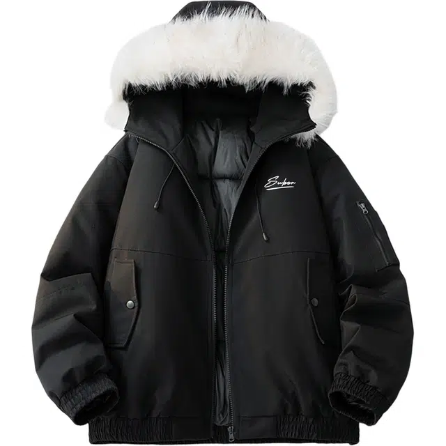 苏北青年 美式高街复古潮牌情侣宽松舒适休闲时尚百搭棉服 男女同款