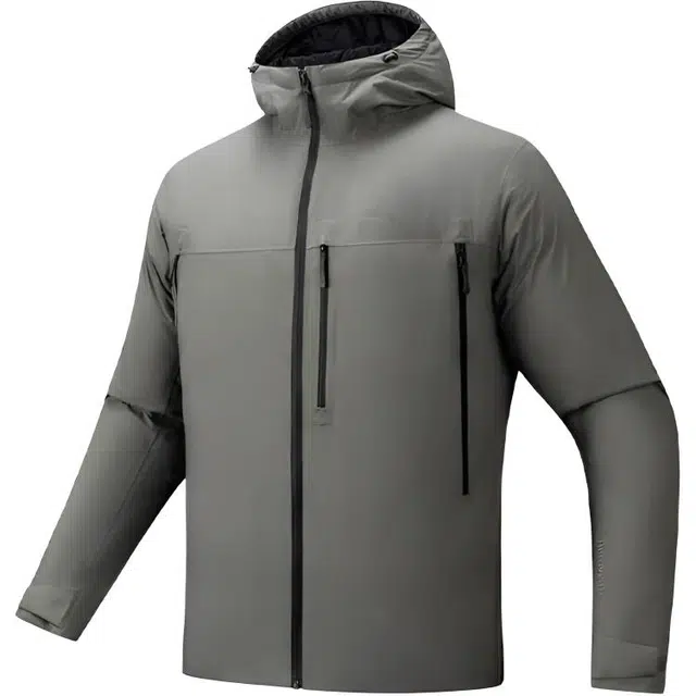 超级安踏 连帽拉链纯色保暖舒适羽绒服 男款