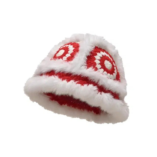 恩僾德 毛绒帽可爱小众高颜值百搭毛毛帽保暖大头围显脸小毛茸茸 腈纶 帽子 男女同款情侣款