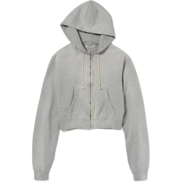 Auralee FW25 PRODUCT DYED PIMA LIGHT SWEAT ZIP PARKA