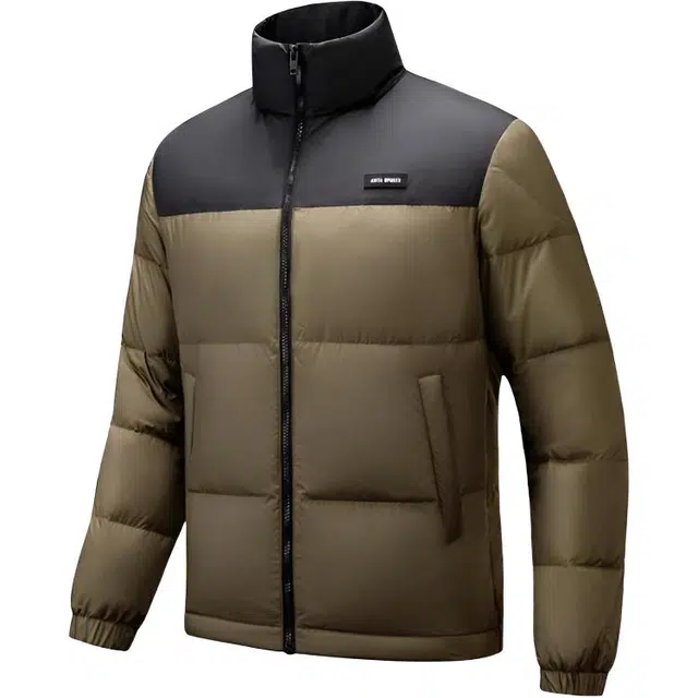 超级安踏 立领拉链拼色休闲棉服 男女同款