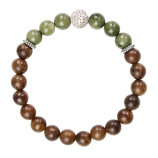 琛宬 【时来运转】平安纳福诸事顺利新中式国潮民族风木质文玩转运珠文玩绕指柔百搭优雅复古#好运 金丝檀木 木作手串 男女同款情侣款