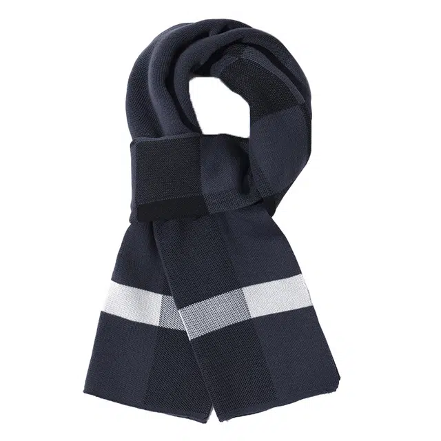 祎步康 简约大气户外防风护颈保暖韩版学院风时尚百搭柔软舒适格子图案 聚酯纤维 绒线围巾 男女同款情侣款