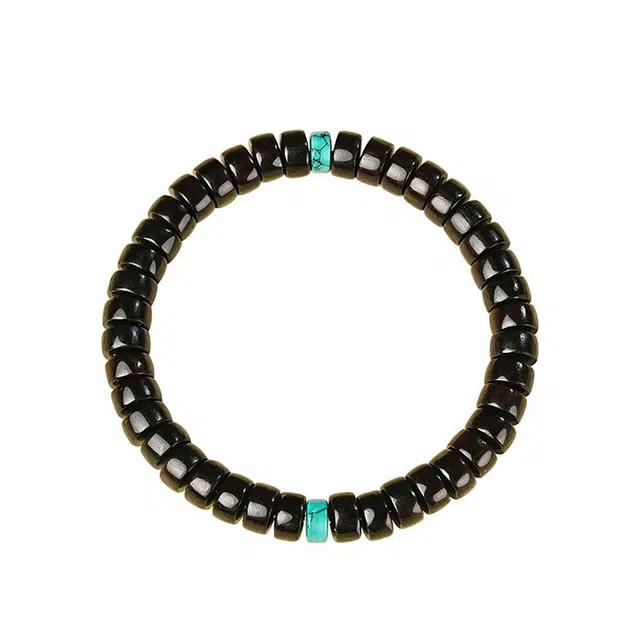 宣华意 新中式高级小众设计典雅 轻奢高端 文玩 招财纳福 平安顺利#好运 黑檀 木作手串 男女同款情侣款