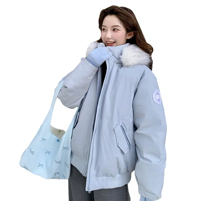 红蜻蜓 简约保暖休闲时尚长袖棉服 女款