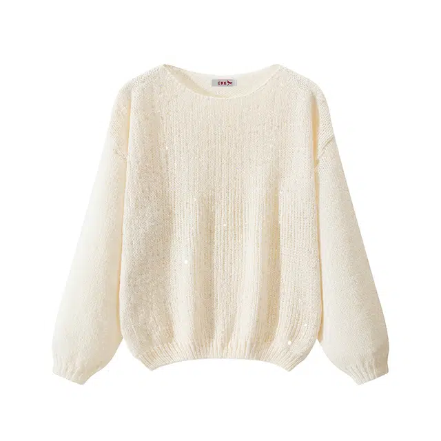 红蜻蜓 百搭休闲纯色长袖针织春秋季法式毛衣 女款