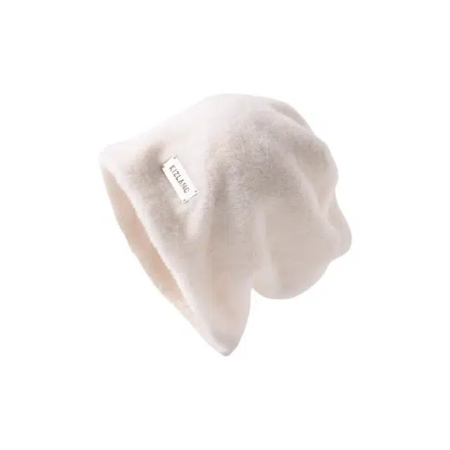 恩僾德 秋冬季毛茸茸保暖堆堆帽子可爱小众百搭高颜值毛绒显脸小护耳 聚酯纤维 绒线帽 男女同款情侣款