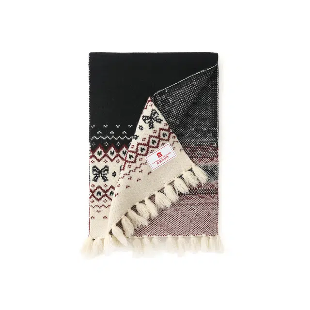 宫里的世界 秋冬学院风甜美百搭蝴蝶结 绒线 围巾 男女同款情侣款