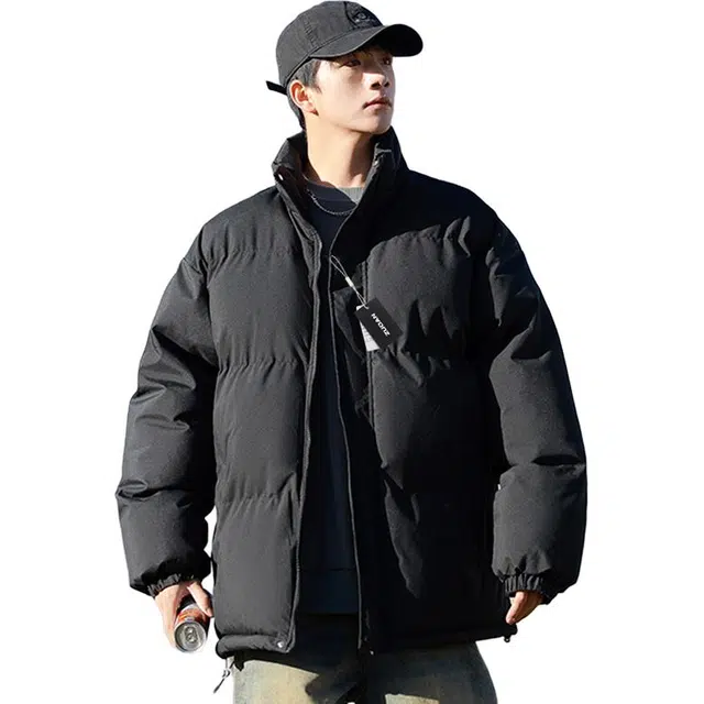 左岸 【巨暖和】美式立领棉衣男秋冬季潮牌加厚面包服保暖防寒棉袄冬装外套百搭纯色棉服 男女同款