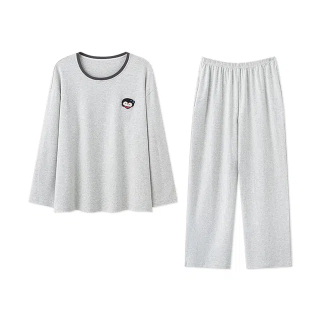 睦隆世家 纯棉简约舒适长裤高颜值女士睡衣套装 女款