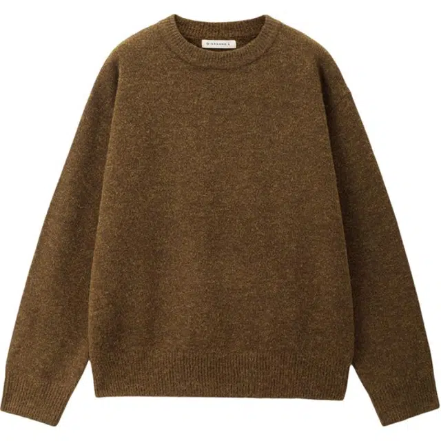 佐丹奴 长绒毛织纯色圆领套头针织衫 男款