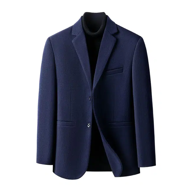 卡丹狄诺 含绵羊毛男士秋冬西服男保暖舒适轻商务休闲百搭秋季纯色单西男西装 男款