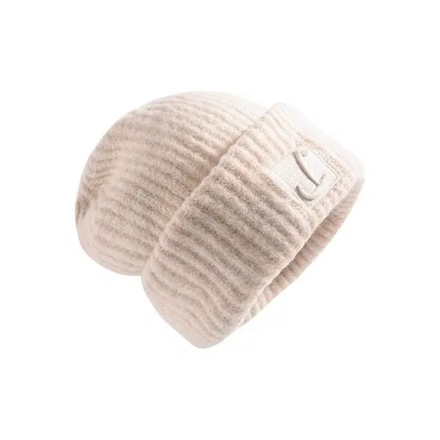 恩僾德 大头围款保暖堆堆冷帽小众百搭高颜值显脸小针织护耳帽 聚酯纤维 绒线帽 男女同款情侣款