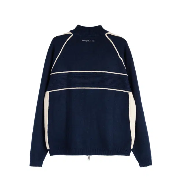 ROARINGWILD Colorblock Zip Wool Sweater