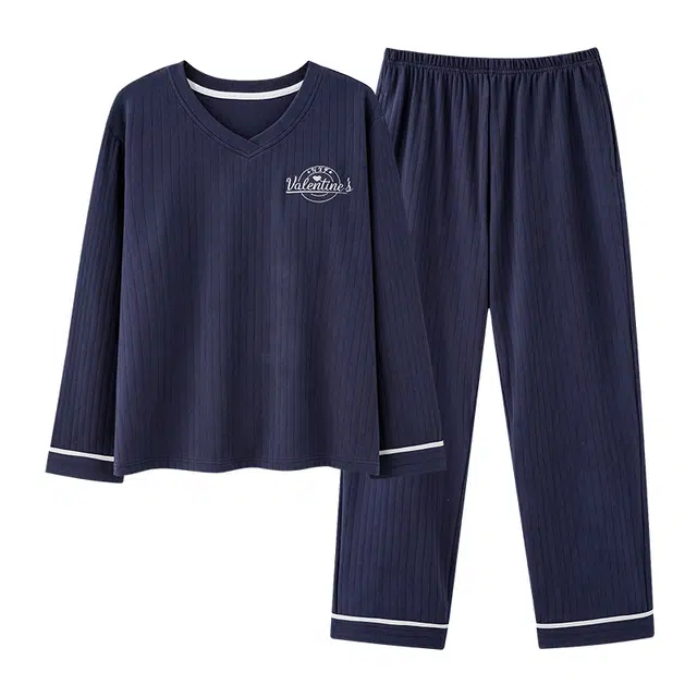 莫代尔 轻盈透气宽松百搭舒适柔软亲肤细腻慵懒个性长袖长裤家居服可外穿睡衣套装 女款