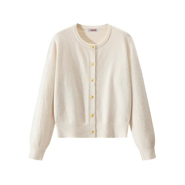 红蜻蜓 百搭休闲修身慵懒学院风针织衫上衣 女款