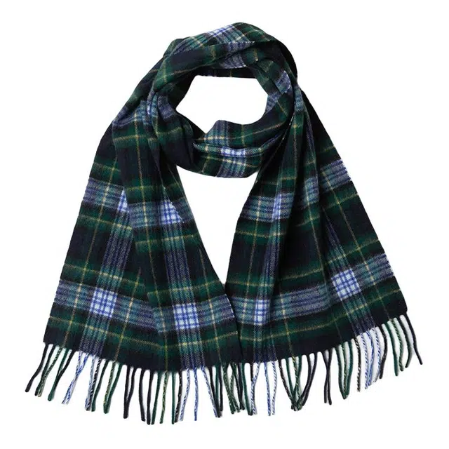 红豆 复古经典格纹时尚百搭 山羊绒 绒线围巾 男女同款情侣款