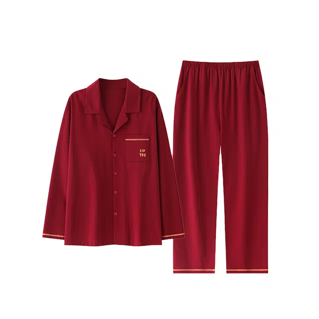 潞优野 高颜值可外穿纯棉家居服结婚新婚本命年睡衣套装 男款