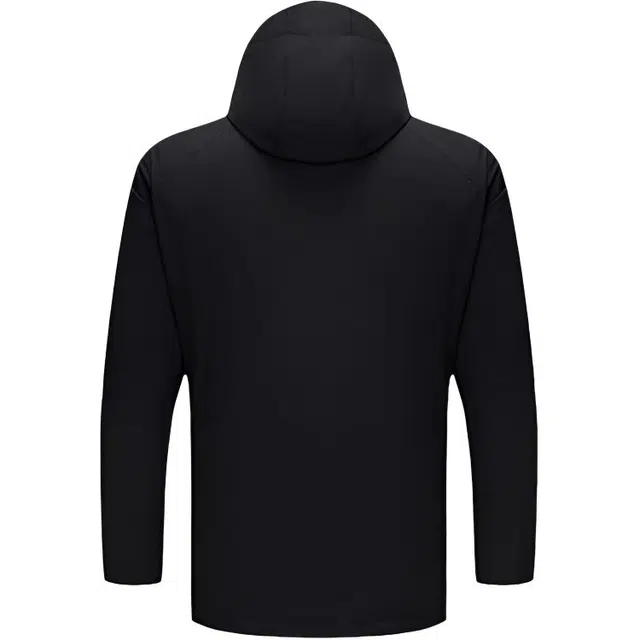 超级安踏 连帽拉链休闲简约纯色加绒夹克外套 男款