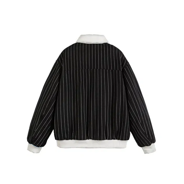 【dme】 美式复古设计款拼色字母个性刺绣宽松翻领棉衣外套潮流时尚百搭通勤休闲中性小众棉服 男女同款