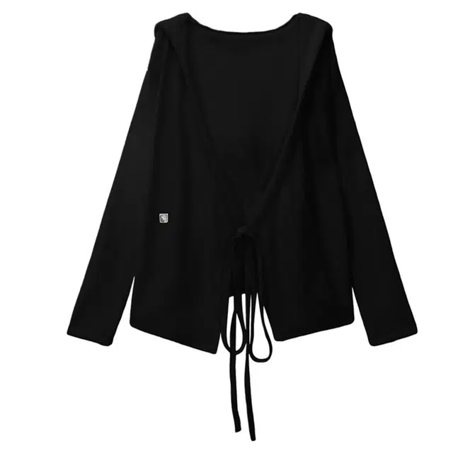 TREEMINGBIRD Terry Boucle Hoodie Wrap Cardigan