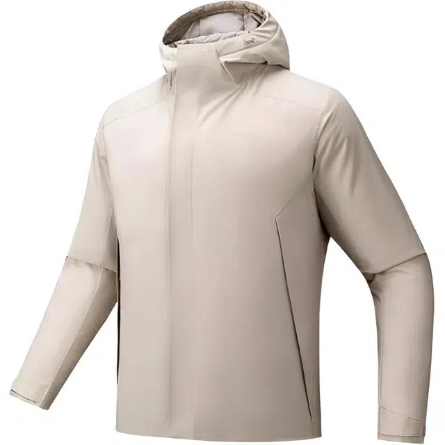 超级安踏 连帽拉链纯色羽绒服 男款