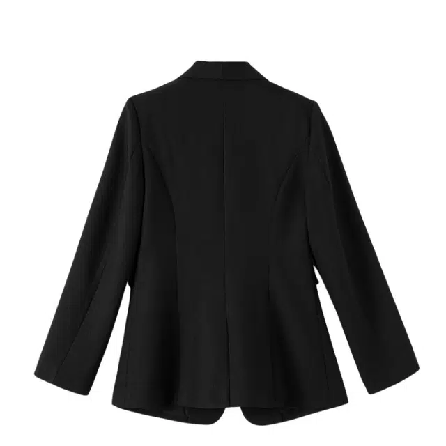 晚白 修身显瘦简约干练气质翻驳领西装外套 女款