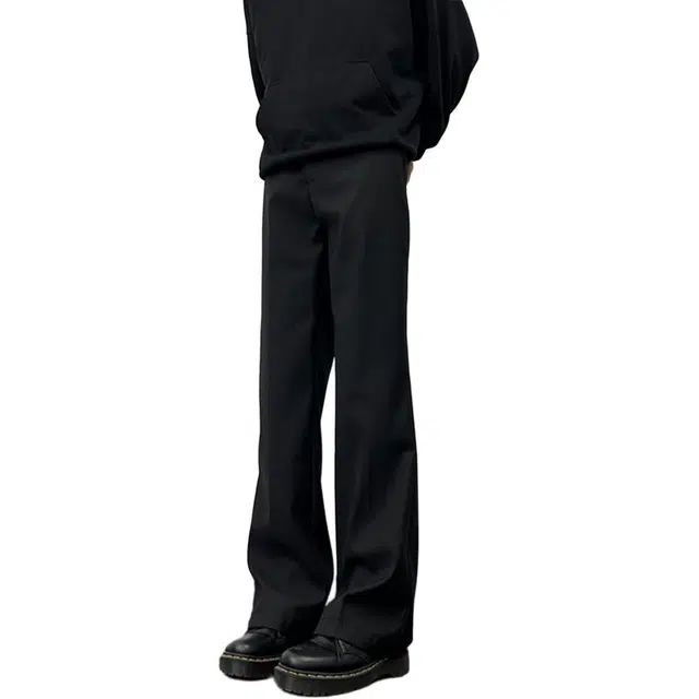 单爵 宽松美式垂感休闲裤小众直筒微喇裤高街裤子西装裤 男女同款