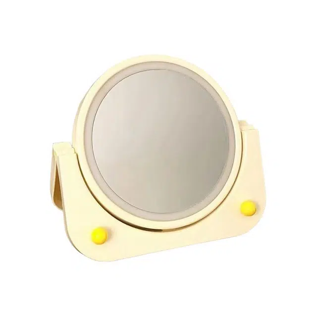 艾情草之恋折叠化妆镜台式桌面带灯宿舍智能卧室梳妆台 折叠镜台式镜