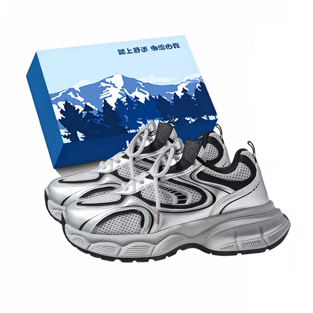 小鹿米利 百搭舒适休闲潮流厚底炸街运动鞋 减震包裹性增高耐磨透气防水防滑 低帮 老爹鞋 女