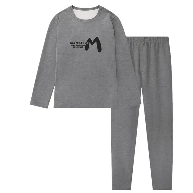 梦特娇 秋冬 远红外双面磨绒亲肤保暖套装青少年